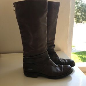 J. Crew Vintage Tall Leather Boots with Buckle